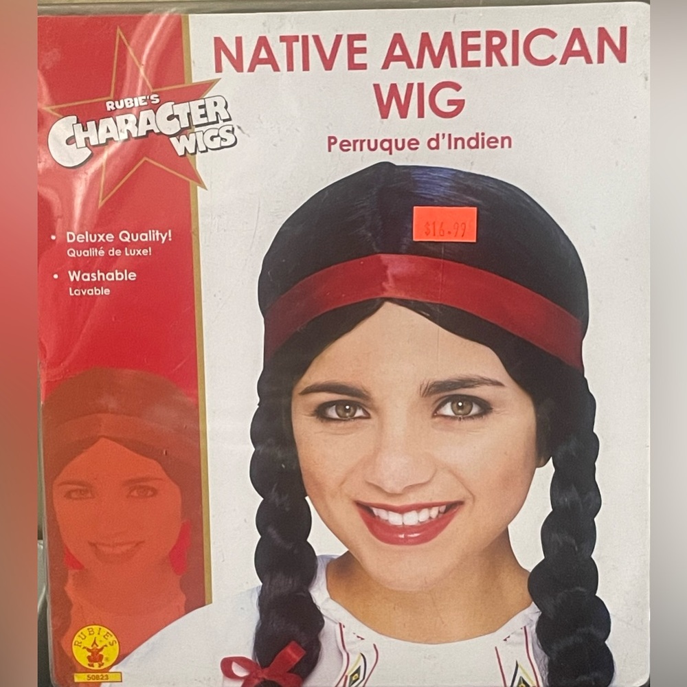 🔴 3/$12 Rubie's Native American Wig with Red Headband!New in original packaging!